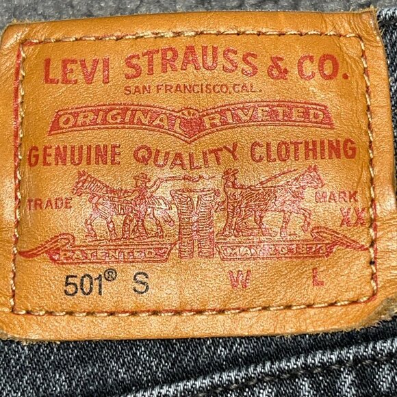 LEVI'S BIG E 501's Skinny - Faded Black Wash - Premium Denim - W26 L 28 - Picture 9 of 16